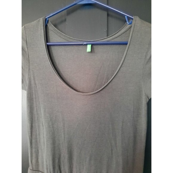 United Colors of Benetton womens grey midi scoop neck fit and flare dress size S - Picture 4 of 12
